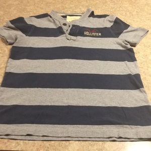 Navy and grey Hollister shirt